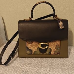 Coach Tabby Top Handle Shoulder Bag with Kaffe Fassett Print